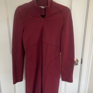 Athleta casual long sleeve dress with front zip.
